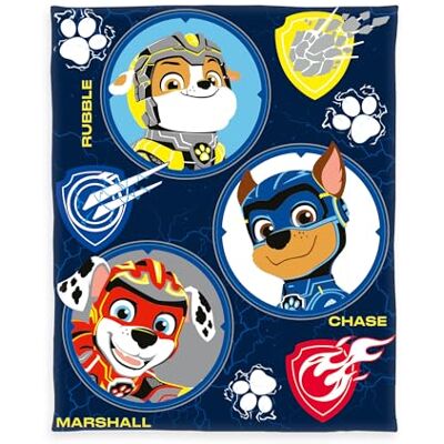 Herding Fleece-Decke Paw Patrol, 130 x 160 cm, Dekorative Kinder-Kuscheldecke mit buntem Motiv, flauschig, 100% Polyester, Blau Herding Fleece-Decke Paw Patrol, 130 x 160 cm, Dekorative Kinder-Kuscheldecke mit buntem Motiv, flauschig, 100% Polyester, Blau