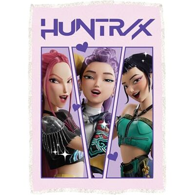 Character World K-Pop Demon Hunters Offiziell lizenzierte Fleecedecke Superweiches, warmes Fleece mit Sherpa-Rückseite Pink Ready-Design Perfekt für zu Hause, Übernachtungen und Camping 120 x 150 cm Character World K-Pop Demon Hunters Offiziell lizenzierte Fleecedecke Superweiches, warmes Fleece mit Sherpa-Rückseite Pink Ready-Design Perfekt für zu Hause, Übernachtungen und Camping 120 x 150 cm