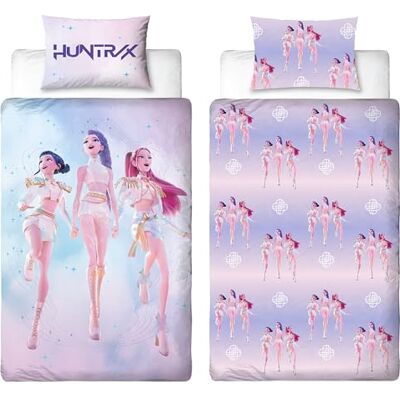 Character World K-Pop Demon Hunters offiziell Lizenziertes Einzelbett-Bettwäscheset Soundtrack-Design, beidseitig verwendbar, inklusive passendem Kissenbezug Perfekt für das Kinderzimmer Polycotton Character World K-Pop Demon Hunters offiziell Lizenziertes Einzelbett-Bettwäscheset Soundtrack-Design, beidseitig verwendbar, inklusive passendem Kissenbezug Perfekt für das Kinderzimmer Polycotton