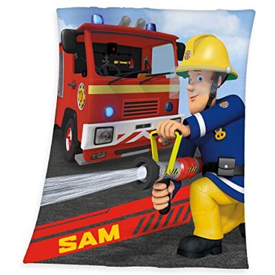 Herding FEUERWEHRMANN SAM Fleece-Kuscheldecke, 130 x 160 cm, Polyester, Mehrfarbig Herding FEUERWEHRMANN SAM Fleece-Kuscheldecke, 130 x 160 cm, Polyester, Mehrfarbig