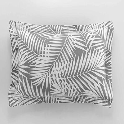 Douceur d'Intérieur , Kissenbezug mit Stehsaum, 50 x 70 cm, Botania, Grau, 100% Baumwolle Douceur d'Intérieur , Kissenbezug mit Stehsaum, 50 x 70 cm, Botania, Grau, 100% Baumwolle