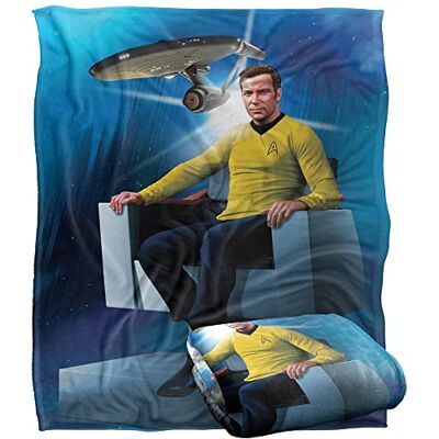 Trevco Star Trek Captains Chair Superweiche Kuscheldecke mit seidigem Griff – 152 x 127 cm Trevco Star Trek Captains Chair Superweiche Kuscheldecke mit seidigem Griff – 152 x 127 cm