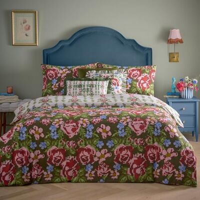 furn. Feeoni Cottage Floral Bettwäsche-Set – Weidengrün – Einzelbett, Green furn. Feeoni Cottage Floral Bettwäsche-Set – Weidengrün – Einzelbett, Green