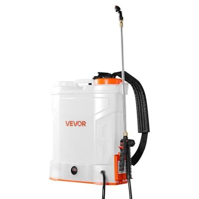 VEVOR Akku-Sprühgerät, 12 L, elektrischer Rücken-Drucksprüher, 2 einziehbare Stäbe und 5 Düsen, einstellbar 0–6 bar, 2 Stunden Laufzeit, tragbarer Pumpsprüher für Hof, Garten und Rasen VEVOR Akku-Sprühgerät, 12 L, elektrischer Rücken-Drucksprüher, 2 einziehbare Stäbe und 5 Düsen, einstellbar 0–6 bar, 2 Stunden Laufzeit, tragbarer Pumpsprüher für Hof, Garten und Rasen