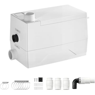 VEVOR Hebeanlage 800 W 7200 L/h Abwasserhebeanlage mit 8 m Förderhöhe Weiß Abwasserpumpe mit 3 Einlässen zur Abwasserentsorgung in Keller Küche Spüle Dusche Badewanne und Waschküche VEVOR Hebeanlage 800 W 7200 L/h Abwasserhebeanlage mit 8 m Förderhöhe Weiß Abwasserpumpe mit 3 Einlässen zur Abwasserentsorgung in Keller Küche Spüle Dusche Badewanne und Waschküche