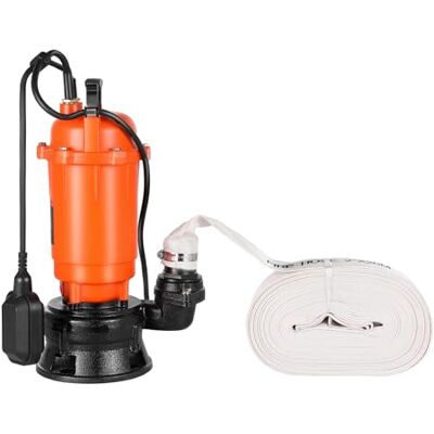 VEVOR 1500 W Tauchpumpe, 21000 l/h, Gusseisen-Schmutzwasserpumpe mit automatischem Schwimmerschalter, 18m Förderhöhe zum Abpumpen von Schmutzwasser, für Pools, Teiche & überflutete Bereiche VEVOR 1500 W Tauchpumpe, 21000 l/h, Gusseisen-Schmutzwasserpumpe mit automatischem Schwimmerschalter, 18m Förderhöhe zum Abpumpen von Schmutzwasser, für Pools, Teiche & überflutete Bereiche