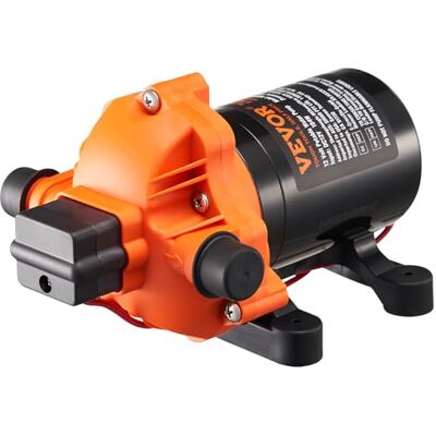 VEVOR 12-V-Membranpumpe, 13,25 L/min, 3-Kammer-DC-Wasserpumpe mit automatischem Druckschalter 40–100 PSI einstellbar, 50 PSI, 1/2 Zoll MNPT-Anschluss, für Wohnmobil, Yacht, Imbisswagen, Camper, Marine VEVOR 12-V-Membranpumpe, 13,25 L/min, 3-Kammer-DC-Wasserpumpe mit automatischem Druckschalter 40–100 PSI einstellbar, 50 PSI, 1/2 Zoll MNPT-Anschluss, für Wohnmobil, Yacht, Imbisswagen, Camper, Marine
