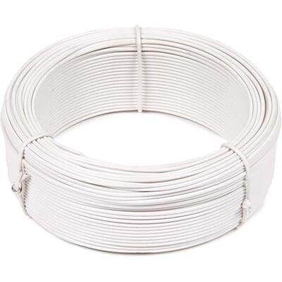 Flandria Eisendraht, Metall, kunststoffbeschichtet, Weiß, 1,3 mm, Spule 50 m Flandria Eisendraht, Metall, kunststoffbeschichtet, Weiß, 1,3 mm, Spule 50 m