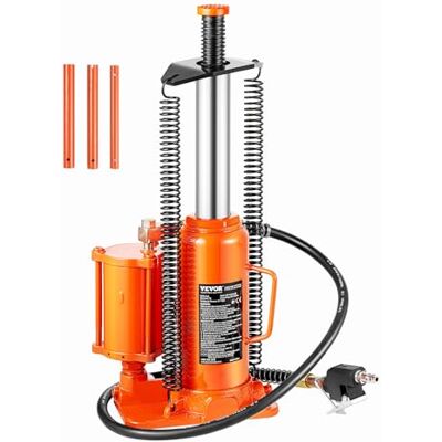 VEVOR lufthydraulischer Flaschenheber mit 12 t Tragkraft & Hubbereich 265–505 mm, pneumatisch/manuell, geschweißter Stempelwagenheber mit Pumpe für SUV Pickup LKW PKW-Reparaturen, Orange VEVOR lufthydraulischer Flaschenheber mit 12 t Tragkraft & Hubbereich 265–505 mm, pneumatisch/manuell, geschweißter Stempelwagenheber mit Pumpe für SUV Pickup LKW PKW-Reparaturen, Orange