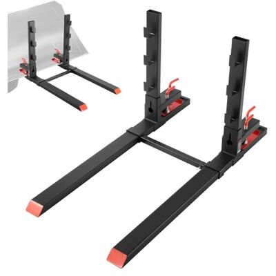VEVOR Palettengabeln, 1814 kg Gabelträger zum Anklemmen, 1490 mm Gesamtlänge, Gabelzinken mit Kippschutz & verstellbarer Stabilisatorstange, passend für Ladeschaufel-Kompaktlader, Schwarz VEVOR Palettengabeln, 1814 kg Gabelträger zum Anklemmen, 1490 mm Gesamtlänge, Gabelzinken mit Kippschutz & verstellbarer Stabilisatorstange, passend für Ladeschaufel-Kompaktlader, Schwarz