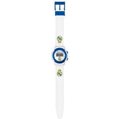 Real Madrid Digitale Quarzuhr für Jungen mit Silikonarmband RM00014, weiß, Armband Real Madrid Digitale Quarzuhr für Jungen mit Silikonarmband RM00014, weiß, Armband
