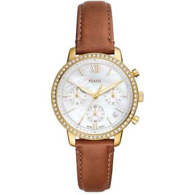 Fossil Neutra Watch for Women, Quartz Chronograph Movement with Stainless Steel or Leather Strap Fossil Neutra Watch for Women, Quartz Chronograph Movement with Stainless Steel or Leather Strap