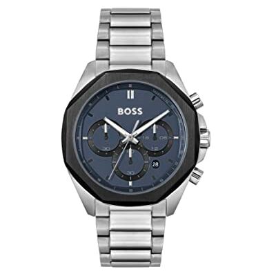 Boss Chronograph Quarz Uhr für Herren Kollektion Cloud mit Silbernes Edelstahlarmband 1514015 Boss Chronograph Quarz Uhr für Herren Kollektion Cloud mit Silbernes Edelstahlarmband 1514015
