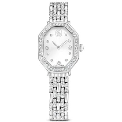 Swarovski Dextera Octagon Uhr, Analoge Damenuhr mit Silberfarbenem Metallarmband, Edelstahl-Design und Strahlenden Kristallen, Armbandlänge: 12.5-19 cm, Armbandbreite: 1.1 cm Swarovski Dextera Octagon Uhr, Analoge Damenuhr mit Silberfarbenem Metallarmband, Edelstahl-Design und Strahlenden Kristallen, Armbandlänge: 12.5-19 cm, Armbandbreite: 1.1 cm