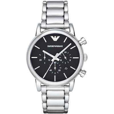 Giorgio Armani Herrenuhr Chronograph Edelstahl silberfarben, AR1853 Giorgio Armani Herrenuhr Chronograph Edelstahl silberfarben, AR1853