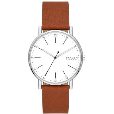 Skagen Herrenuhr Signatur Quartz/3 Zeigerwerk 40 mm Gehäusegröße mit Lederarmband SKW6903 Skagen Herrenuhr Signatur Quartz/3 Zeigerwerk 40 mm Gehäusegröße mit Lederarmband SKW6903