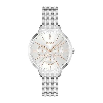 Boss Multi Zifferblatt Quarz Uhr für Damen Kollektion Symphony LE mit Silbernes Edelstahlarmband 1502781 Boss Multi Zifferblatt Quarz Uhr für Damen Kollektion Symphony LE mit Silbernes Edelstahlarmband 1502781