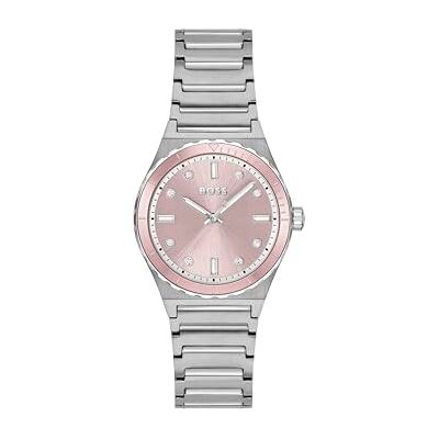 Boss Uhr mit DREI-Zeiger-Quarzwerk für Damen Kollektion Candor Ladies Sport mit Silbernes Edelstahlarmband 1502788 Boss Uhr mit DREI-Zeiger-Quarzwerk für Damen Kollektion Candor Ladies Sport mit Silbernes Edelstahlarmband 1502788