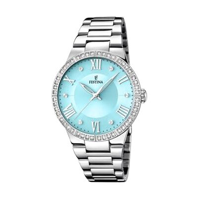 Festina Damen Uhr Analog Edelstahl 316L Silber Quarzwerk Mineralglas hochresistent 5 ATM wasserdicht F16719/4 Boyfriend Collection Festina Damen Uhr Analog Edelstahl 316L Silber Quarzwerk Mineralglas hochresistent 5 ATM wasserdicht F16719/4 Boyfriend Collection