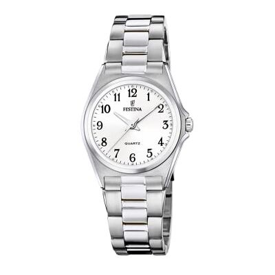 Festina Damen Uhr Analog Edelstahl 316L Silber Quarzwerk Mineralglas hochresistent 5 ATM wasserdicht F20553/1 Festina Damen Uhr Analog Edelstahl 316L Silber Quarzwerk Mineralglas hochresistent 5 ATM wasserdicht F20553/1