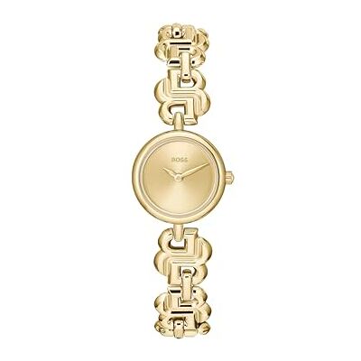 Boss Uhr mit DREI-Zeiger-Quarzwerk für Damen Kollektion Double B Dressy mit Goldfarben Edelstahlarmband 1502794 Boss Uhr mit DREI-Zeiger-Quarzwerk für Damen Kollektion Double B Dressy mit Goldfarben Edelstahlarmband 1502794