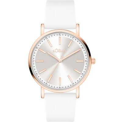s.Oliver Damenuhr Rund Roségold 18 mm Elegante Damenuhr aus Metall mit Quarzwerk 3 ATM wasserdicht Kratzfest s.Oliver Damenuhr Rund Roségold 18 mm Elegante Damenuhr aus Metall mit Quarzwerk 3 ATM wasserdicht Kratzfest