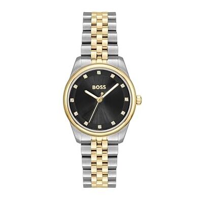 Boss Uhr mit DREI-Zeiger-Quarzwerk für Damen Kollektion Graceful Precious mit Zweifarbiges Edelstahlarmband 1502811 Boss Uhr mit DREI-Zeiger-Quarzwerk für Damen Kollektion Graceful Precious mit Zweifarbiges Edelstahlarmband 1502811