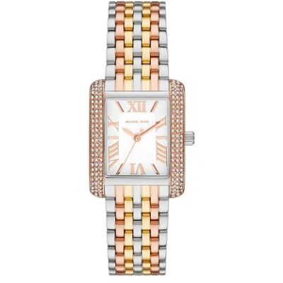 Michael Kors Emery Damenuhr, 33mm Quarz-Dreizeigerwerk mit Edelstahl- oder Lederarmband Michael Kors Emery Damenuhr, 33mm Quarz-Dreizeigerwerk mit Edelstahl- oder Lederarmband