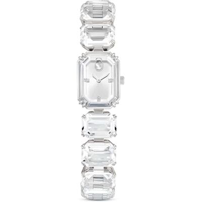Swarovski Uhr, Weiße, Analoge Armbanduhr mit Armband im Oktagon-Schliff, Edelstahl-Finish und Edler Kristall-Lünette, Armbandlänge: 12.5-19 cm, Armbandbreite: 1.4 cm Swarovski Uhr, Weiße, Analoge Armbanduhr mit Armband im Oktagon-Schliff, Edelstahl-Finish und Edler Kristall-Lünette, Armbandlänge: 12.5-19 cm, Armbandbreite: 1.4 cm