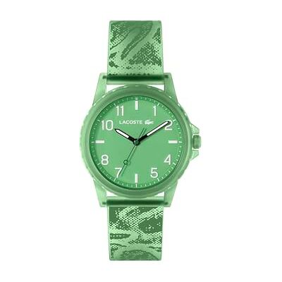 Lacoste Uhr mit DREI-Zeiger-Quarzwerk für Kinder Kollektion Rider mit Grünes Silikonarmband 2020157 Lacoste Uhr mit DREI-Zeiger-Quarzwerk für Kinder Kollektion Rider mit Grünes Silikonarmband 2020157