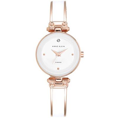 Anne Klein Women's Genuine Diamond Dial Bangle Watch Anne Klein Women's Genuine Diamond Dial Bangle Watch