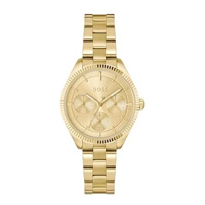 Boss Multi Zifferblatt Quarz Uhr für Damen Kollektion SAGE Sport mit Helles Gelbgold Edelstahlarmband 1502803 Boss Multi Zifferblatt Quarz Uhr für Damen Kollektion SAGE Sport mit Helles Gelbgold Edelstahlarmband 1502803