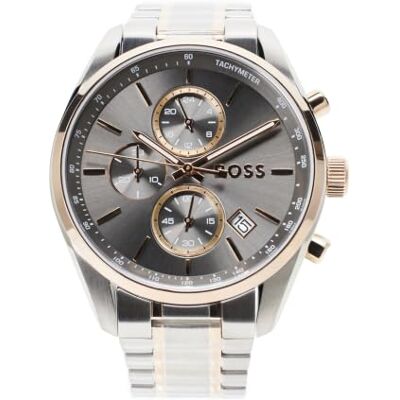 Boss Chronographen-Quarzuhr mit Kalender für Herren Kollektion Grand Prix 44 mit Zweifarbiges Edelstahlarmband 1514252 Boss Chronographen-Quarzuhr mit Kalender für Herren Kollektion Grand Prix 44 mit Zweifarbiges Edelstahlarmband 1514252