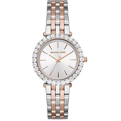 Michael Kors Darci Watch für Damen, Silberfarbenes Quarz-Dreizeigerwerk mit Edelstahlarmband Michael Kors Darci Watch für Damen, Silberfarbenes Quarz-Dreizeigerwerk mit Edelstahlarmband