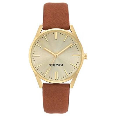 NINE WEST Women's Strap Watch Brown NINE WEST Women's Strap Watch Brown