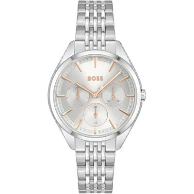 Boss Multi Zifferblatt Quarz Uhr für Damen Kollektion SAYA mit Silbernes Edelstahlarmband 1502640 Boss Multi Zifferblatt Quarz Uhr für Damen Kollektion SAYA mit Silbernes Edelstahlarmband 1502640