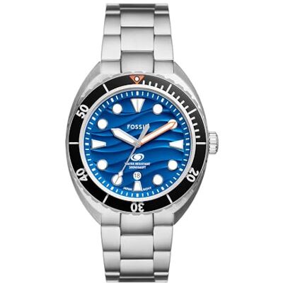 Fossil Herrenuhr Breaker 42mm Silberner Edelstahl, FS6064 Fossil Herrenuhr Breaker 42mm Silberner Edelstahl, FS6064