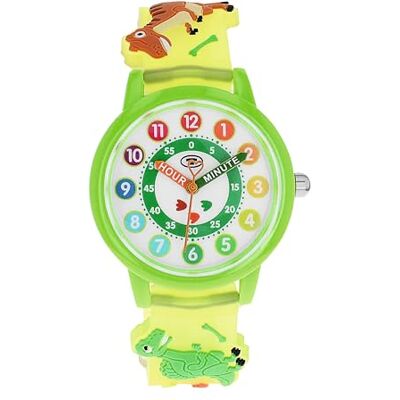 TOM TAILOR Jungen Quarz Armbanduhr Kunststoff Gehäuse in Grün mehrfarbiges Kunststoff Armband Wasserdicht 3 Bar Dinosaurier Design TT-W0030 TOM TAILOR Jungen Quarz Armbanduhr Kunststoff Gehäuse in Grün mehrfarbiges Kunststoff Armband Wasserdicht 3 Bar Dinosaurier Design TT-W0030
