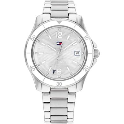 Tommy Hilfiger Analog Quarzuhr für Damen mit Silbernes Edelstahlarmband 1782512 Tommy Hilfiger Analog Quarzuhr für Damen mit Silbernes Edelstahlarmband 1782512