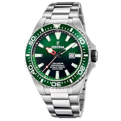 Festina Herren Uhr Analog aus Edelstahl 316L Silber Quarzwerk Kalender Saphirglas mit hoher Widerstandsfähigkeit Wasserdicht bis 20 ATM F20663/2 The Originals Festina Herren Uhr Analog aus Edelstahl 316L Silber Quarzwerk Kalender Saphirglas mit hoher Widerstandsfähigkeit Wasserdicht bis 20 ATM F20663/2 The Originals