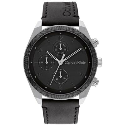 Calvin Multi Zifferblatt Quarz Uhr für Herren Kollektion Impact mit Edelstahl- oder Lederarmband Calvin Multi Zifferblatt Quarz Uhr für Herren Kollektion Impact mit Edelstahl- oder Lederarmband