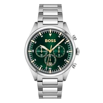 Boss Chronograph Quarz Uhr für Herren Kollektion Pioneer mit Silbernes Edelstahlarmband 1513868 Boss Chronograph Quarz Uhr für Herren Kollektion Pioneer mit Silbernes Edelstahlarmband 1513868