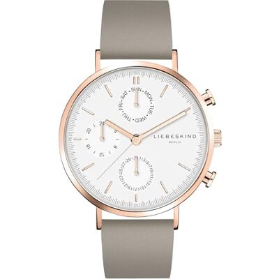 LIEBESKIND Berlin Damen Multi Zifferblatt Quarz Uhr mit Leder Armband LT-0196-LM LIEBESKIND Berlin Damen Multi Zifferblatt Quarz Uhr mit Leder Armband LT-0196-LM