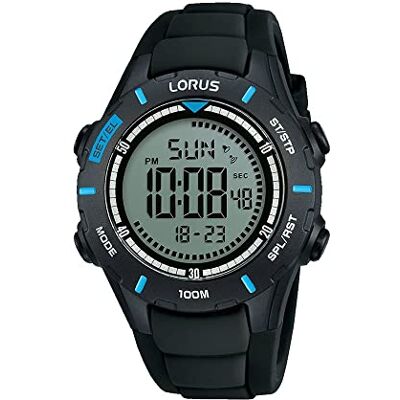Lorus Kids Jungen-Uhr Chronograph Edelstahl und Kunststoff mit Silikonband R2367MX9 Lorus Kids Jungen-Uhr Chronograph Edelstahl und Kunststoff mit Silikonband R2367MX9