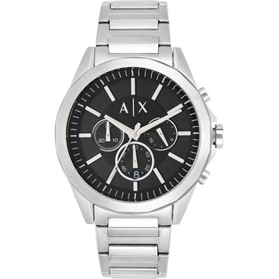 Giorgio Armani Herren Uhr, Armband, Silber, Einheitsgröße Giorgio Armani Herren Uhr, Armband, Silber, Einheitsgröße