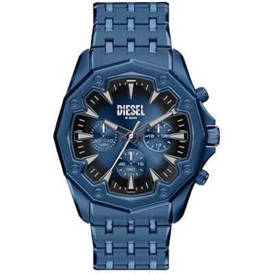 Diesel Stinger Herren 46MM Blaue Edelstahl Uhr, DZ4705 Diesel Stinger Herren 46MM Blaue Edelstahl Uhr, DZ4705