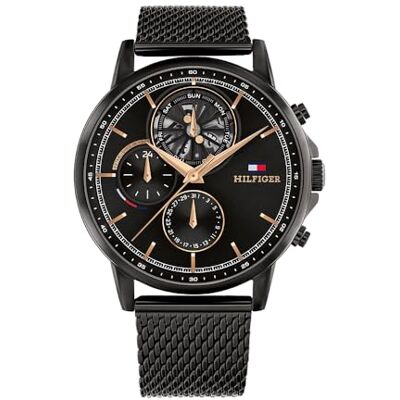 Tommy Hilfiger Multi Zifferblatt Quarz Uhr für Herren mit Edelstahlarmband Edelstahlarmband 1710610 Tommy Hilfiger Multi Zifferblatt Quarz Uhr für Herren mit Edelstahlarmband Edelstahlarmband 1710610