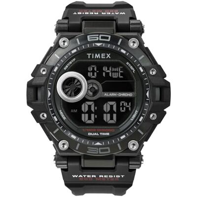 Timex Sport Herren-Armbanduhr, 52 mm, schwarzes Kunstharzarmband, digitales Zifferblatt, schwarzes Gehäuse TW5M63400 Timex Sport Herren-Armbanduhr, 52 mm, schwarzes Kunstharzarmband, digitales Zifferblatt, schwarzes Gehäuse TW5M63400