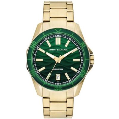 Giorgio Armani Uhr für Männer, Dreizeiger-Datumswerk, Edelstahluhr mit 44 mm Gehäusegröße Giorgio Armani Uhr für Männer, Dreizeiger-Datumswerk, Edelstahluhr mit 44 mm Gehäusegröße