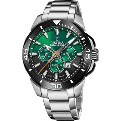 Festina Herren Uhr Analog aus Edelstahl 316L Silber Quarzwerk Chronograph Kalender Mineralglas mit hoher Widerstandsfähigkeit Wasserdicht bis 10 ATM F20641/B Chrono Bike Festina Herren Uhr Analog aus Edelstahl 316L Silber Quarzwerk Chronograph Kalender Mineralglas mit hoher Widerstandsfähigkeit Wasserdicht bis 10 ATM F20641/B Chrono Bike